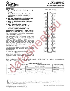 74ALVCH162827DLG4 datasheet  